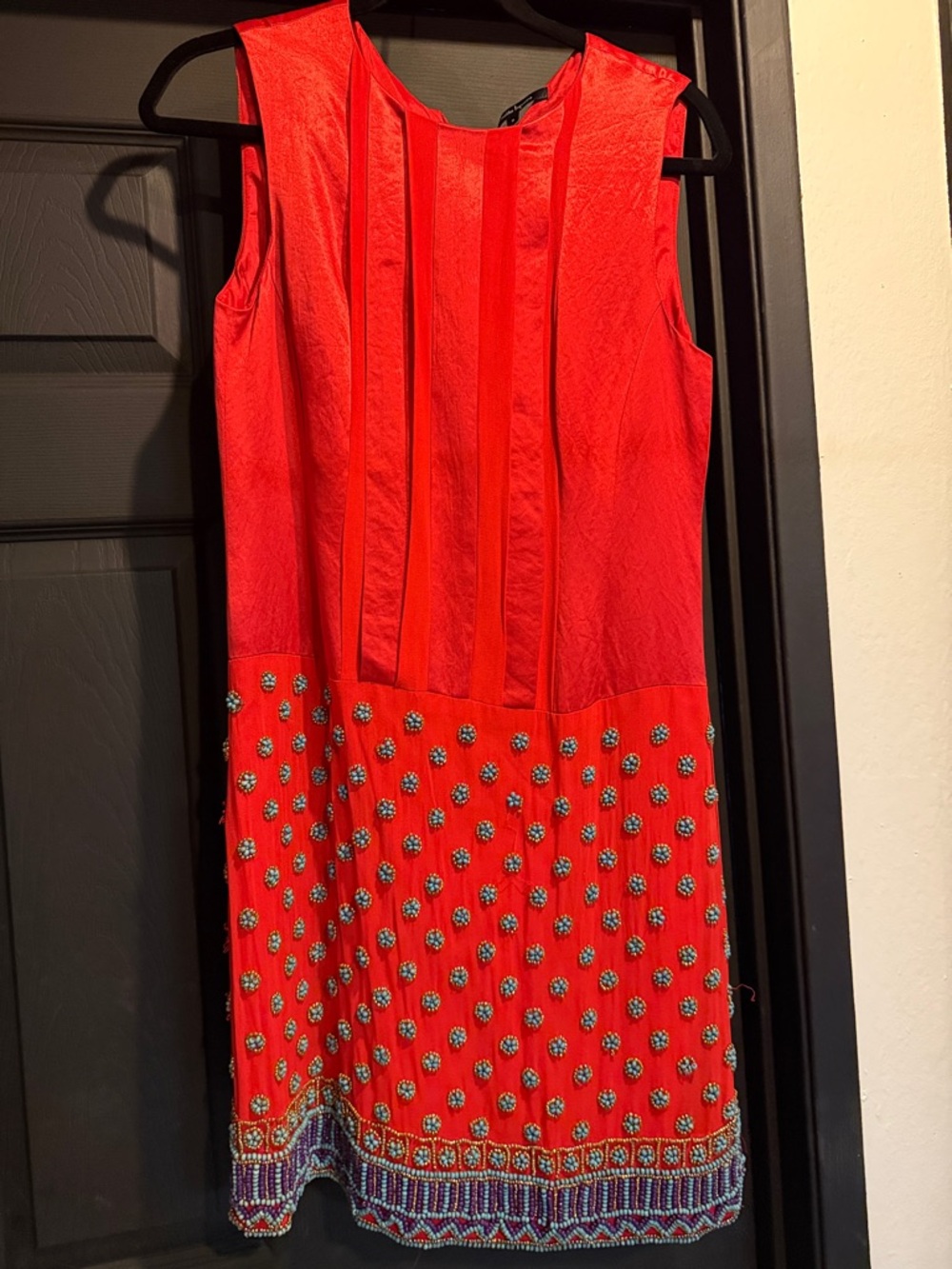 Nanette Lepore Red Satin Cocktail Dress